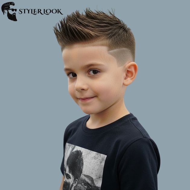 Low Taper Fade Kids with Spiky Hair