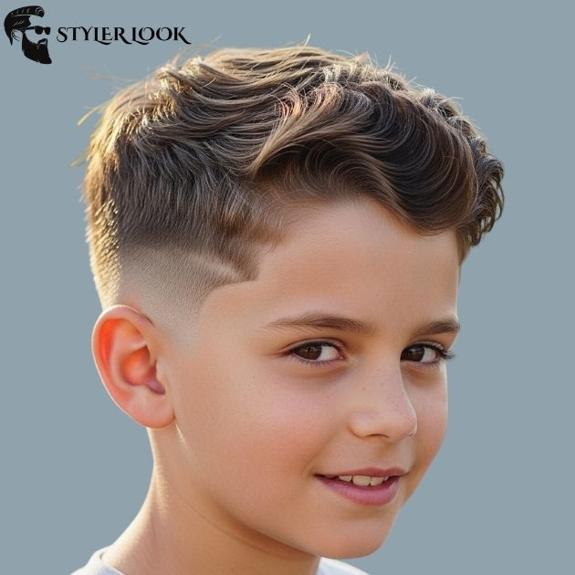 Low Taper Fade Kids with Textured Top