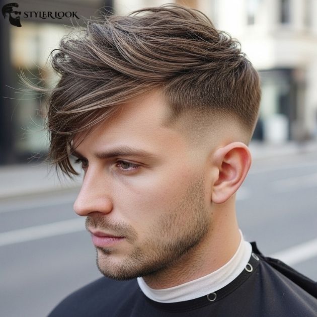 Low Taper Fade Messy Front