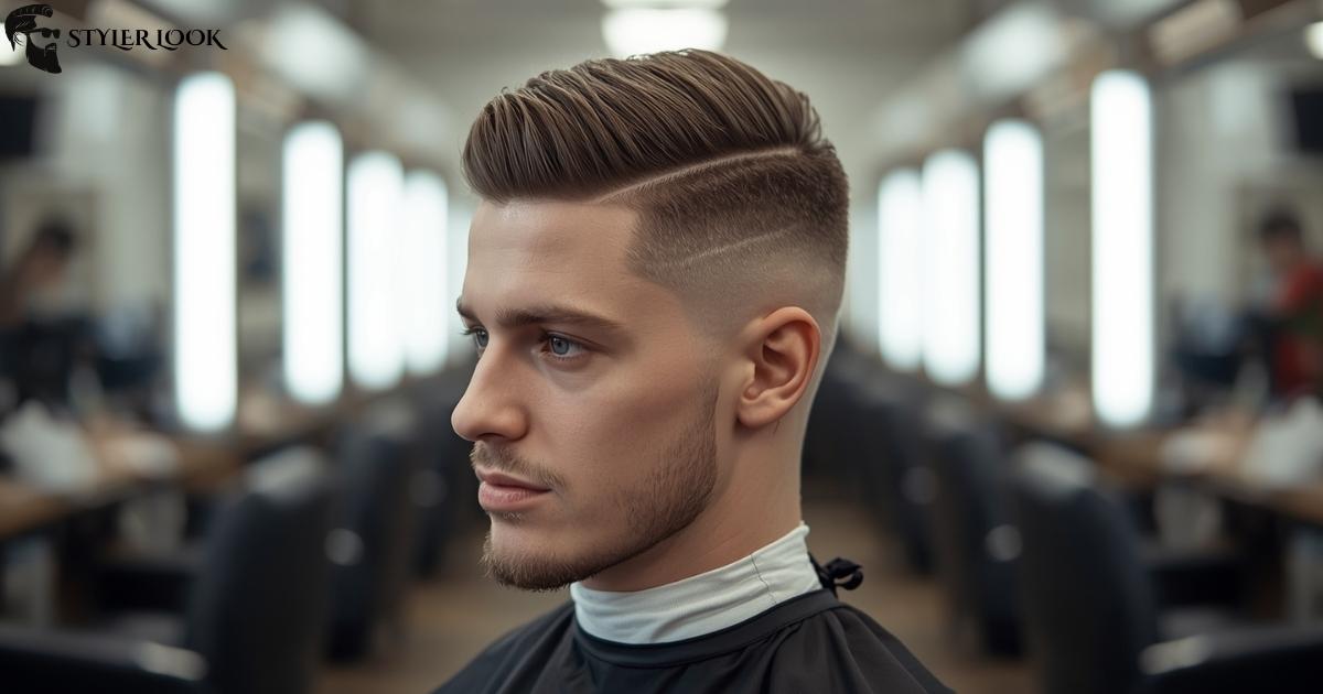 Low Taper Fade Middle Part