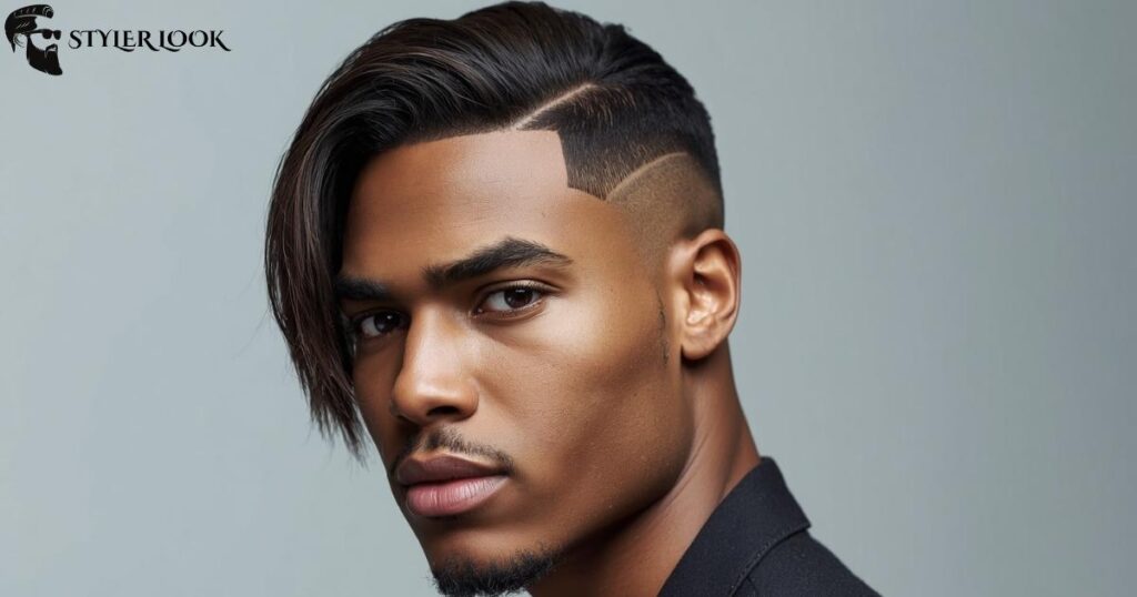 Low Taper Fade Side Swept Fringe