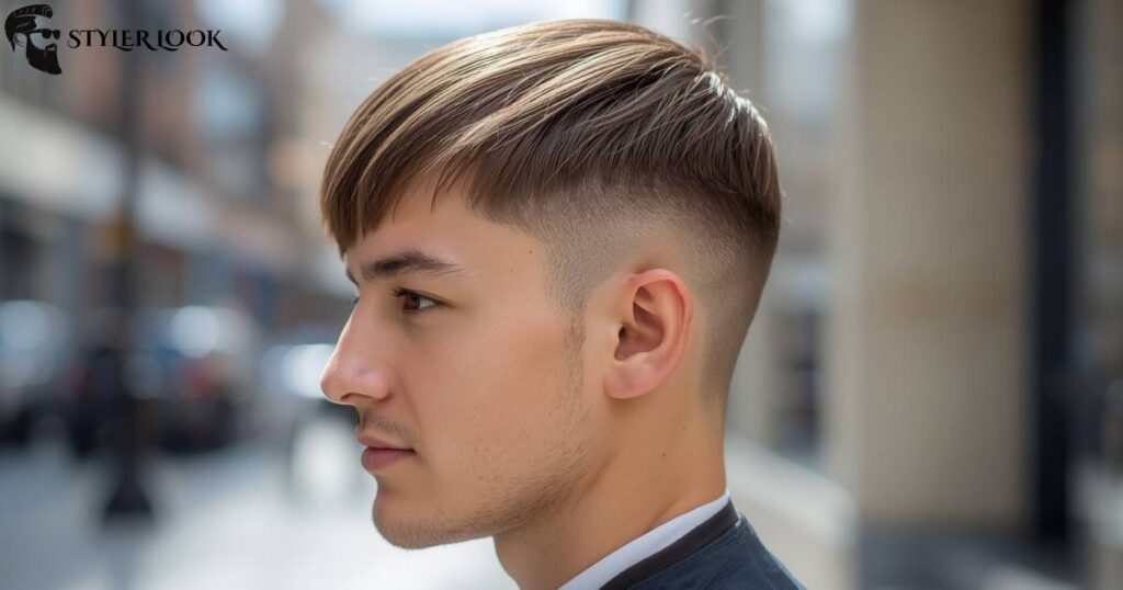 Low Taper Fade Textured Crop Fringe