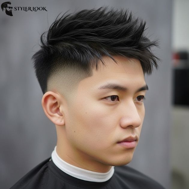 Low Taper Fade Textured Crop for Straight Hair