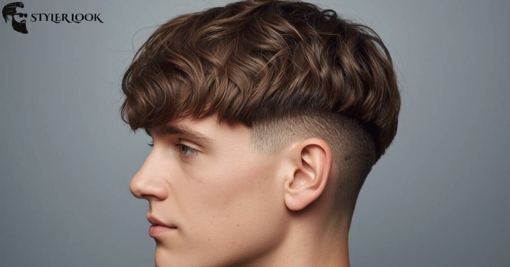 Low Taper Fade Wavy Fringe