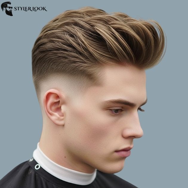 Low Taper Fade With Messy Fluffy Hair