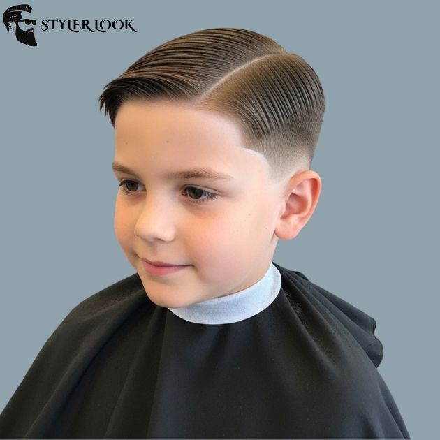 Low Taper Fade for Kids with Straight Hair