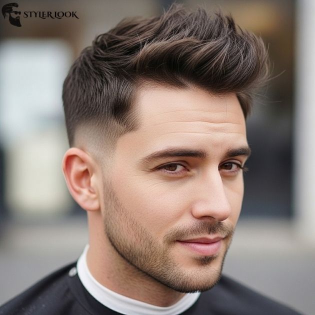 Low Taper Fade with Messy Casual Hair