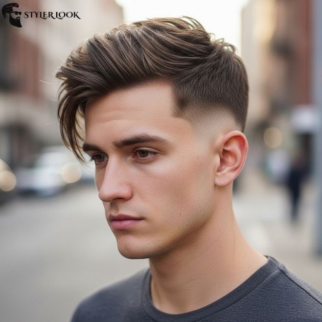 Low Taper Fade with Messy Comb Over