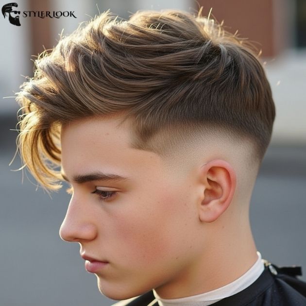 Low Taper Fade with Messy Hair