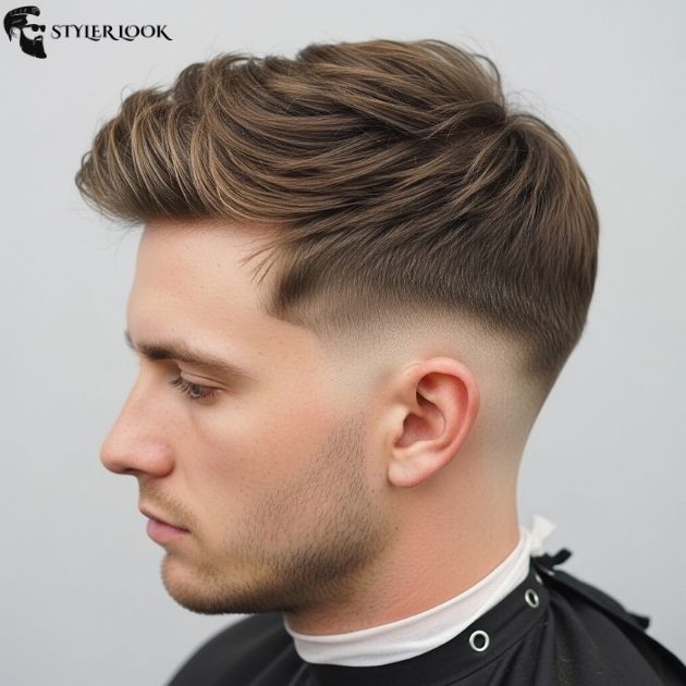 Low Taper Fade with Messy Layered Hair