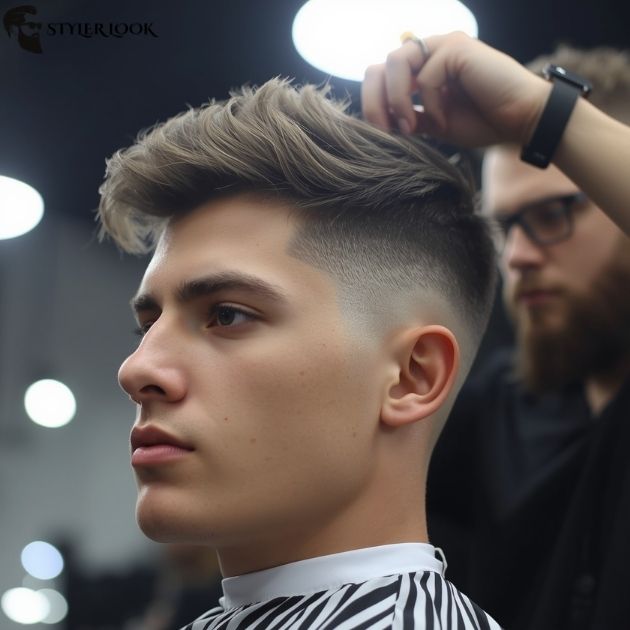 Low Taper Fade with Messy Modern Hair