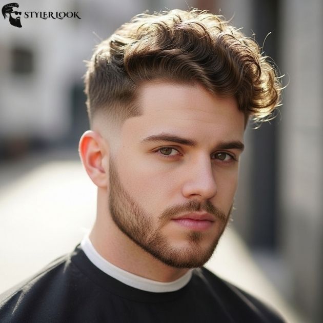 Low Taper Fade with Messy Natural Hair