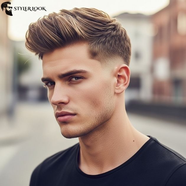 Low Taper Fade with Messy Quiff
