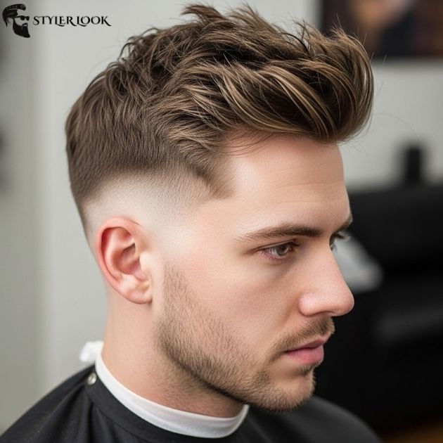 Low Taper Fade with Messy Short Hair