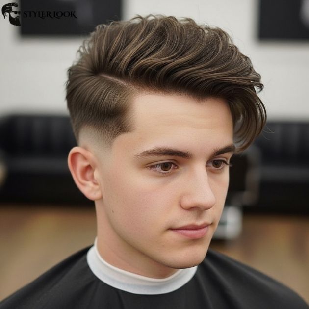 Low Taper Fade with Messy Side Part