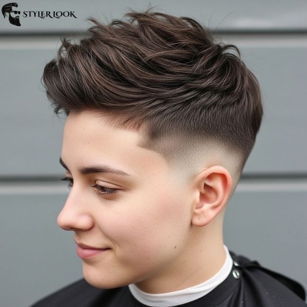 Low Taper Fade with Messy Textured Hair