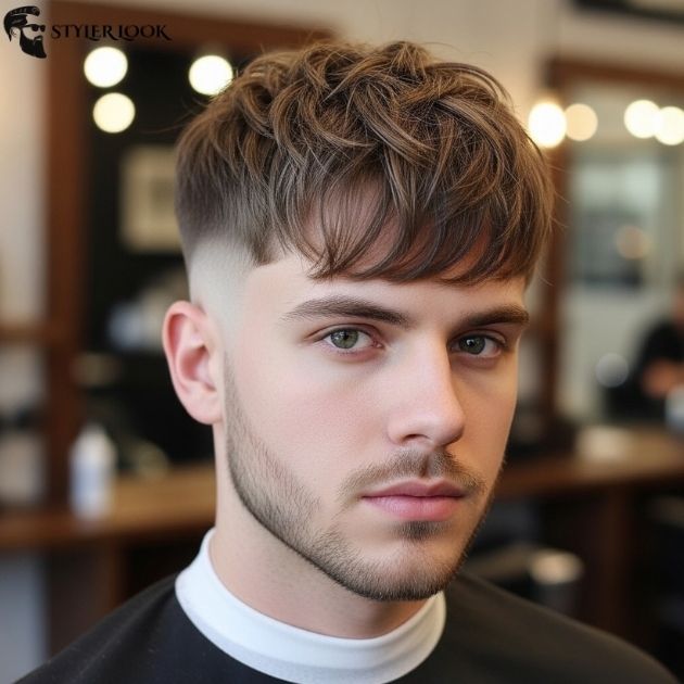 Low Taper Fade with Textured Fringe