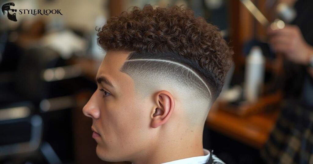 Low Taper With Curly Hair Crop Textured