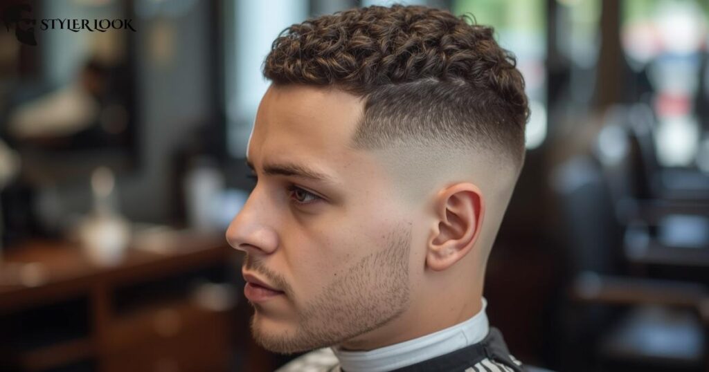 Low Taper With Short Curly Top