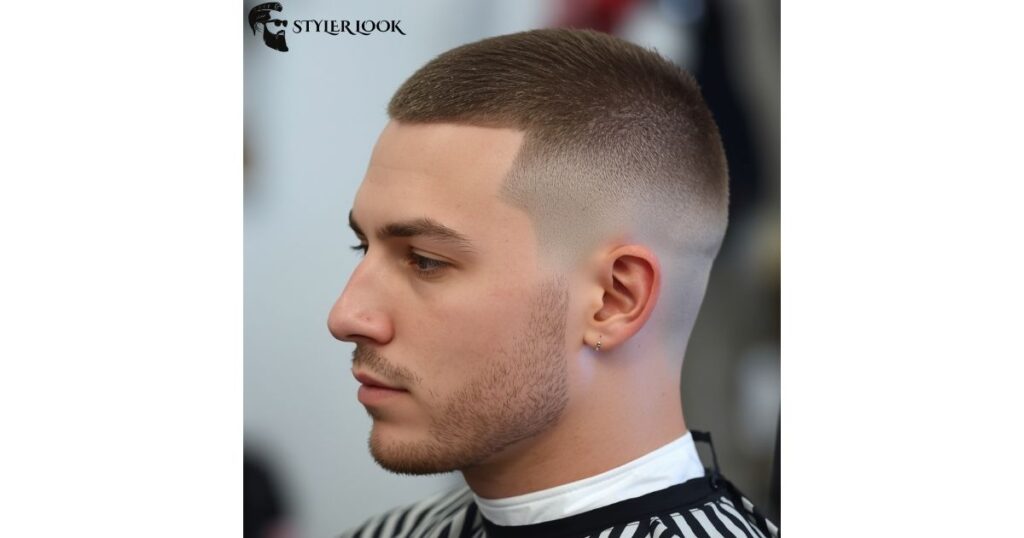 Short Buzz Cut with Low Taper Fade