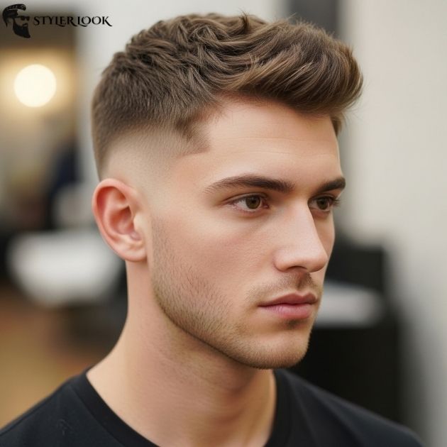Short Textured Crop with Low Taper Fade