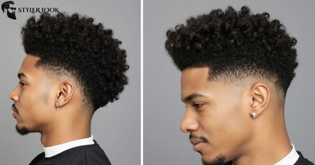Taper Fade Afro with Sponge Curls