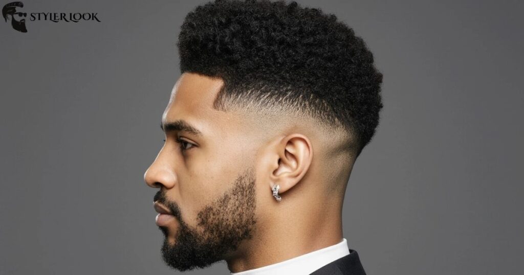 Taper Fade Afro with Waves