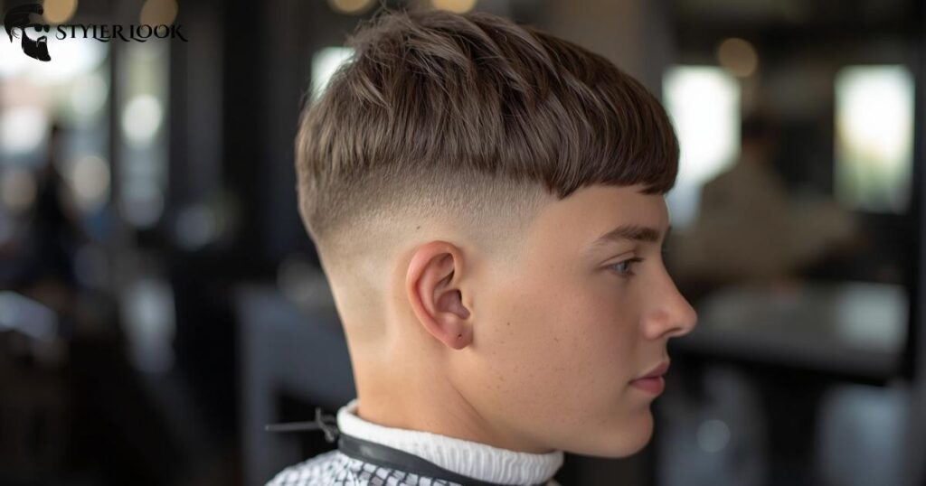 Taper Fade Barber Style Fringe
