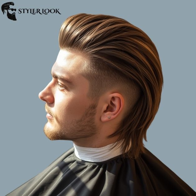 Taper Fade Mullet Fringe Style