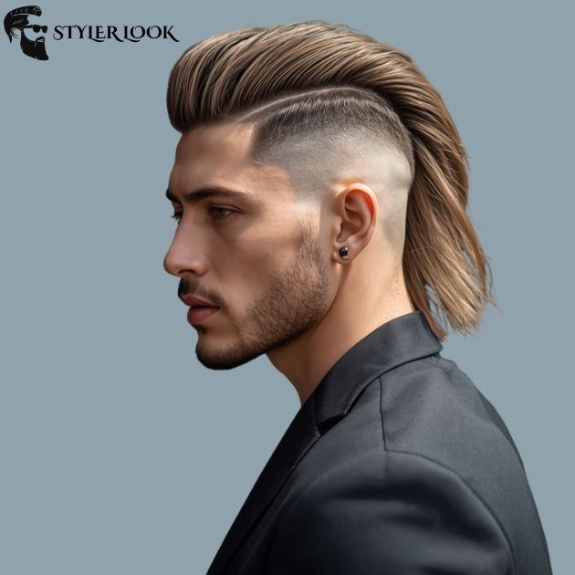 Taper Fade Mullet Middle Part