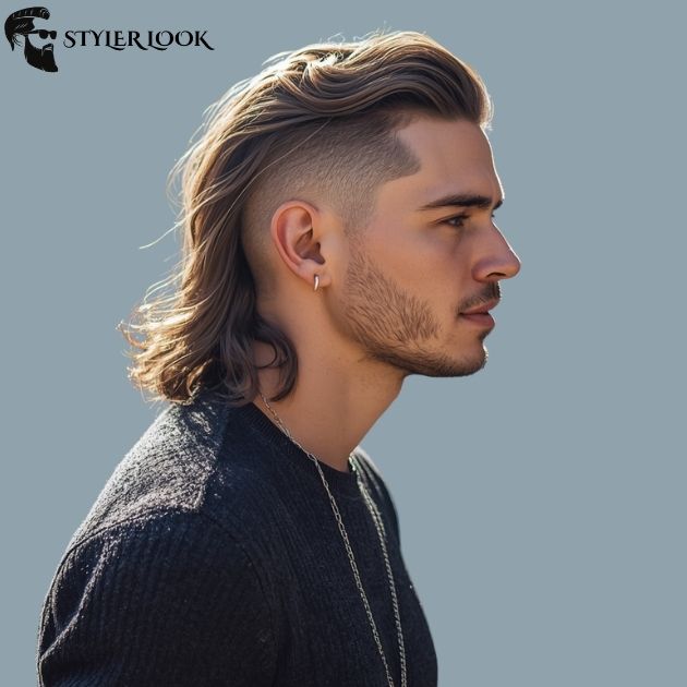 Taper Fade Mullet Wavy Style