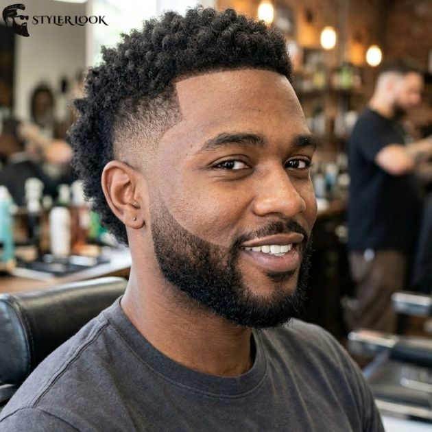 Burst Fade with Beard