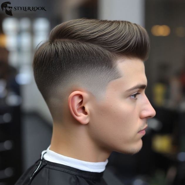 Butch Cut with Burst Fade