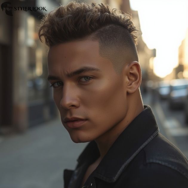 Buzz Cut Mohawk Burst Fade