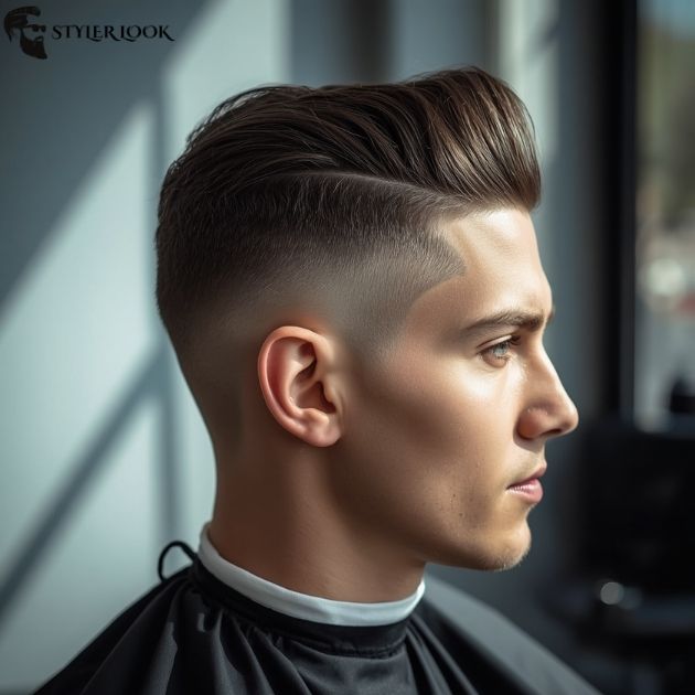 Buzz Cut with Temple Fade Burst