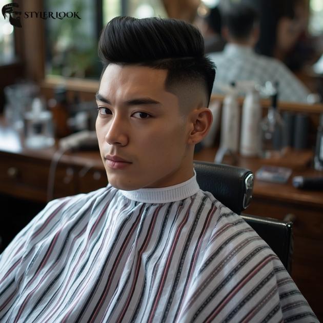 Classic Barber Low Taper Fade Quiff