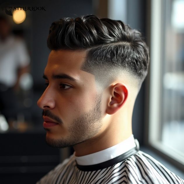 Classic Low Taper Fade Wavy Hair