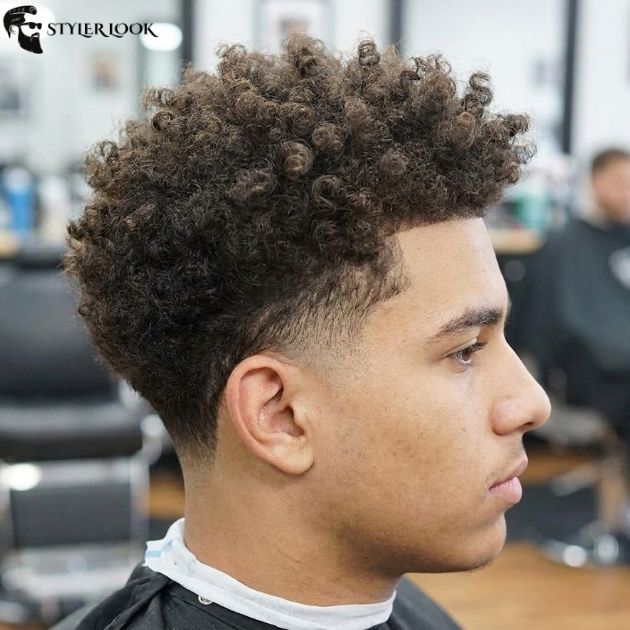Curly Burst Fade