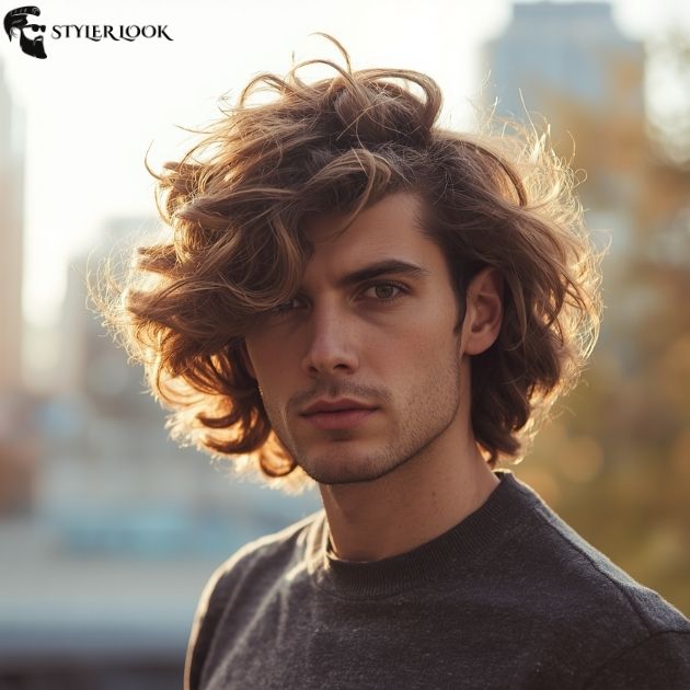 Fluffy Low Taper Fade Wavy Hair