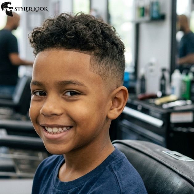 Kids Burst Fade Haircut