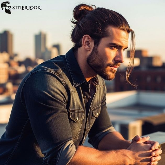 Long Hair Man Bun
