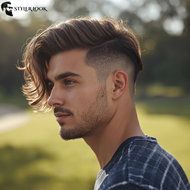 Long Wavy Taper Fade