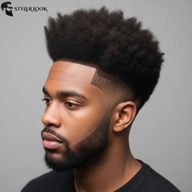 Low Taper Fade Afro Blowout