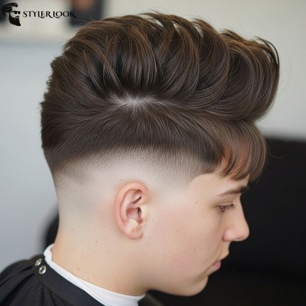 Low Taper Fade Blowout Messy Textured Fringe