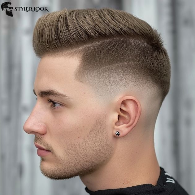 Low Taper Fade Quiff with Texture