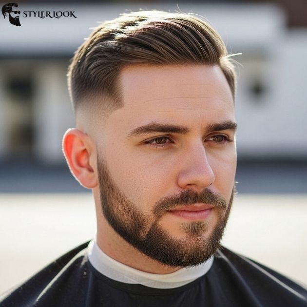 Low Taper Fade Short Hair With Beard
