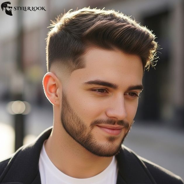 Low Taper Fade with Beard and Highlights