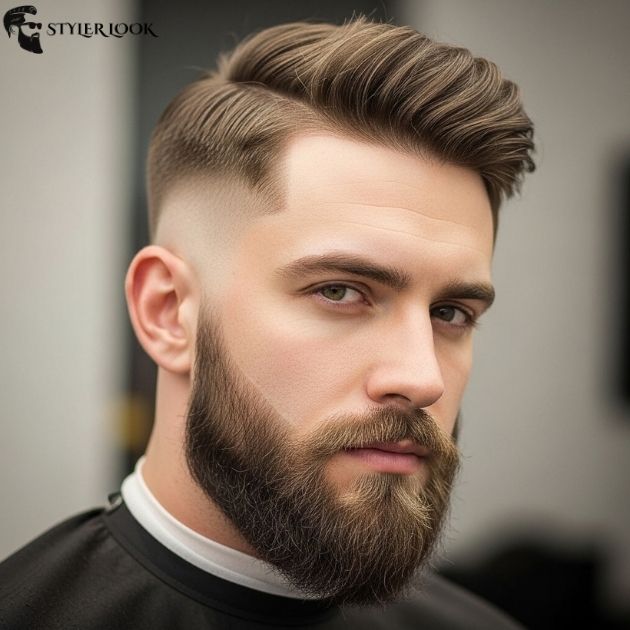 Low Taper Fade with Beard and Skin Fade