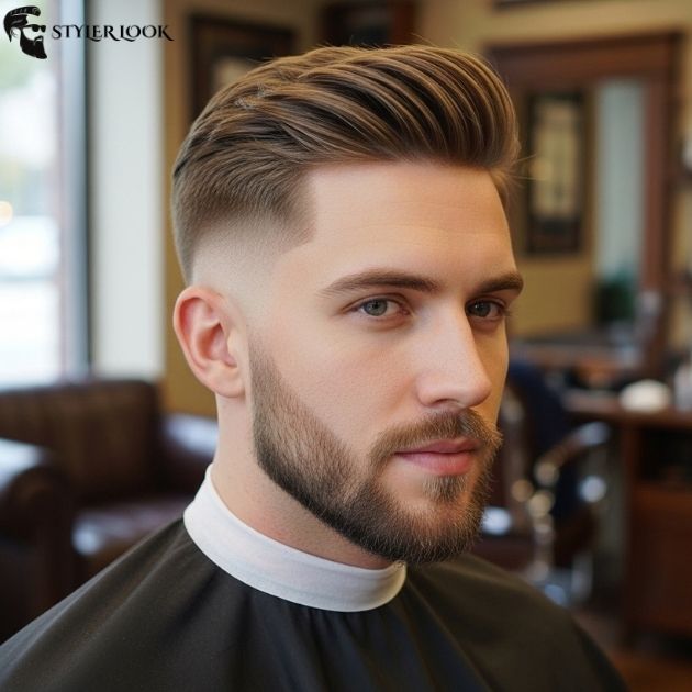Low Taper Fade with Beard and Undercut