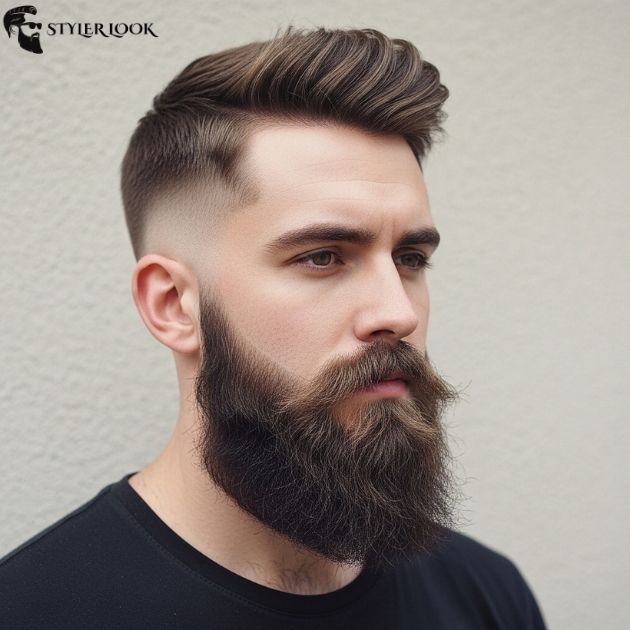 Low Taper Fade with Long Beard